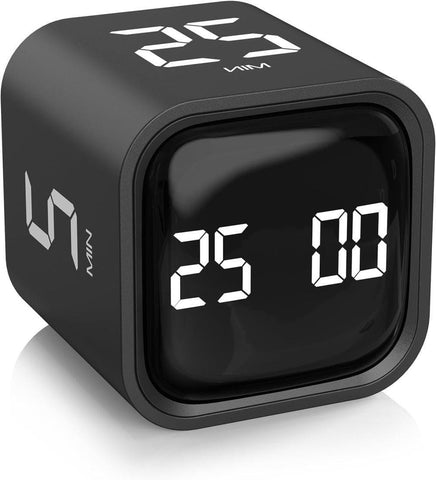 Darrahopens Home & Garden > Home Office Accessories > Desk Accessories Pomodoro Timer 25/5/10 Min Desk Timer Vibration Volume Adjustable Productivity Clock
