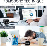 Darrahopens Home & Garden > Home Office Accessories > Desk Accessories Pomodoro Timer 25/5/10 Min Desk Timer Vibration Volume Adjustable Productivity Clock