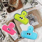 Darrahopens Home & Garden > Home Office Accessories > Desk Accessories Stationery Clip Plastic Cute Cartoon Double Sided Multifunctional Long Tail Document Clamps For Office Supplies Binder Paper Blue Expression In Australia - Darrahopens