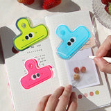 Darrahopens Home & Garden > Home Office Accessories > Desk Accessories Stationery Clip Plastic Cute Cartoon Double Sided Multifunctional Long Tail Document Clamps For Office Supplies Binder Paper Blue Expression In Australia - Darrahopens