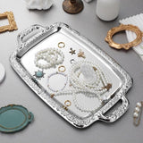 Darrahopens Home & Garden > Home Office Accessories > Desk Accessories Tray - Stainless steel tray - Snack and fruit bowl for the desk - Rectangular storage tray - Suitable for footstools, coffee tables and rectangular stainless steel trays
