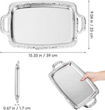 Darrahopens Home & Garden > Home Office Accessories > Desk Accessories Tray - Stainless steel tray - Snack and fruit bowl for the desk - Rectangular storage tray - Suitable for footstools, coffee tables and rectangular stainless steel trays