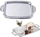 Darrahopens Home & Garden > Home Office Accessories > Desk Accessories Tray - Stainless steel tray - Snack and fruit bowl for the desk - Rectangular storage tray - Suitable for footstools, coffee tables and rectangular stainless steel trays