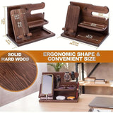 Darrahopens Home & Garden > Home Office Accessories > Desk Accessories Wooden Desk Organizer Phone Docking Station Stand