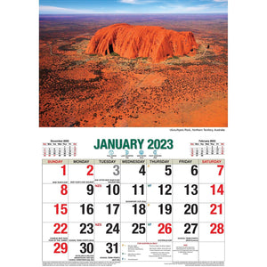 Darrahopens Home & Garden > Home Office Accessories Destinations – 2023 Rectangle Wall Calendar 16 Months Planner New Year Gift