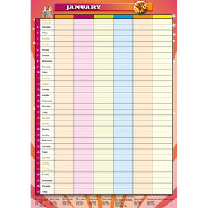 Darrahopens Home & Garden > Home Office Accessories Family Organiser – 2023 Rectangle Wall Calendar 16 Months Planner New Year Gift