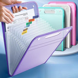 Darrahopens Home & Garden > Home Office Accessories > Filing & Organisation 13-Pocket Accordion File Folder — A4 Portable Vertical Folding Organizer with Index Tabs, Suitable for School, Office, Student, and Professional Document Organization, Made of High-Clarity Waterproof Material, Expandable Multi-Functional File Pouch（GREEN）
