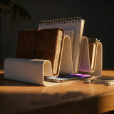 Darrahopens Home & Garden > Home Office Accessories > Filing & Organisation 3D Printed Streamlined Desktop Organizer - Minimalist Desktop Stand (White)