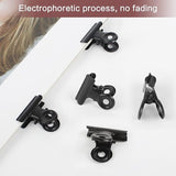 Darrahopens Home & Garden > Home Office Accessories > Filing & Organisation 50 Pieces Hinged Metal Clips Strong Spring Black Bulldog Clip 22mm Metal Clips Small Paper Clip for Files Food Bags Photo