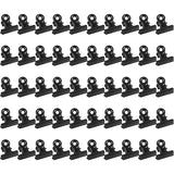 Darrahopens Home & Garden > Home Office Accessories > Filing & Organisation 50 Pieces Hinged Metal Clips Strong Spring Black Bulldog Clip 22mm Metal Clips Small Paper Clip for Files Food Bags Photo