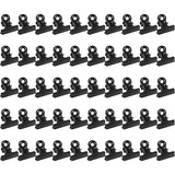 Darrahopens Home & Garden > Home Office Accessories > Filing & Organisation Bulldog Clip Hinged Metal Clips 22mm Strong Spring Black Clips for Files Bags Photos 50 Pieces