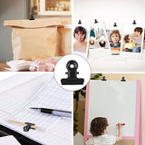 Darrahopens Home & Garden > Home Office Accessories > Filing & Organisation Bulldog Clip Hinged Metal Clips 22mm Strong Spring Black Clips for Files Bags Photos 50 Pieces