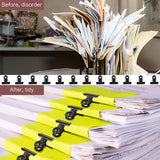 Darrahopens Home & Garden > Home Office Accessories > Filing & Organisation Bulldog Clip Hinged Metal Clips 22mm Strong Spring Black Clips for Files Bags Photos 50 Pieces