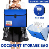 Darrahopens Home & Garden > Home Office Accessories > Filing & Organisation Expanding File A4 13 Pocket Document Organiser Paper Storage Wallet Folder