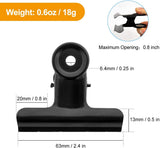 Darrahopens Home & Garden > Home Office Accessories > Filing & Organisation Large Black Metal Binder Clips, 12-Pack, Heavy-Duty for Paper Binding and Office Use
