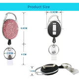 Darrahopens Home & Garden > Home Office Accessories > Filing & Organisation Retractable ID Card Holder Keychain with 3 Slots, Key Ring for Keys, Compatible with Most ID Cards