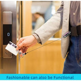 Darrahopens Home & Garden > Home Office Accessories > Filing & Organisation Retractable ID Card Holder Keychain with 3 Slots, Key Ring for Keys, Compatible with Most ID Cards