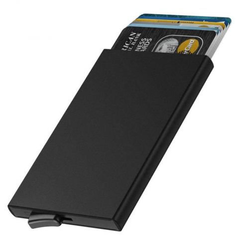 Darrahopens Home & Garden > Home Office Accessories > Filing & Organisation RFID Protected Aluminum Smart Card Holder Pop-Up Black 1pc