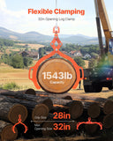 Darrahopens Home & Garden > Home Office Accessories > Filing & Organisation VEVOR 32in Log Lifting Tongs, 2-Claw Log Tongs, Heavy Duty Steel Log Grapple, 1543LBS Lifting Capacity, Swivel Log Graper Timber, Eagle Claw Design, Log Skidding Tongs for Trucks, Tractors, Forklifts