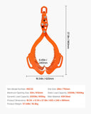 Darrahopens Home & Garden > Home Office Accessories > Filing & Organisation VEVOR 32in Log Lifting Tongs, 4-Claw Log Tongs, Heavy Duty Steel Log Grapple, 2200LBS Lifting Capacity, Swivel Log Graper Timber, Eagle Claw Design, Log Skidding Tongs for Trucks, Tractors, Forklifts