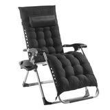 Darrahopens Home & Garden > Home Office Accessories > Filing & Organisation VEVOR Zero Gravity Chair, 26 inch Zero Gravity Recliner Lounge Chair for Indoor and Outdoor, Adjustable Anti Gravity Chair with Cushion, Headrest, Footrest, and Cupholder, 500 lbs, Black