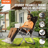 Darrahopens Home & Garden > Home Office Accessories > Filing & Organisation VEVOR Zero Gravity Chair, 26 inch Zero Gravity Recliner Lounge Chair for Indoor and Outdoor, Adjustable Anti Gravity Chair with Cushion, Headrest, Footrest, and Cupholder, 500 lbs, Black