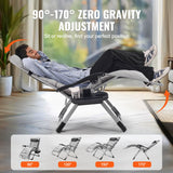 Darrahopens Home & Garden > Home Office Accessories > Filing & Organisation VEVOR Zero Gravity Chair, 33 inch Zero Gravity Recliner Lounge Chair for Indoor and Outdoor, Adjustable Anti Gravity Chair with Cushion, Headrest, Footrest, and Cupholder, 500 lbs, Gray