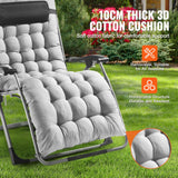 Darrahopens Home & Garden > Home Office Accessories > Filing & Organisation VEVOR Zero Gravity Chair, 33 inch Zero Gravity Recliner Lounge Chair for Indoor and Outdoor, Adjustable Anti Gravity Chair with Cushion, Headrest, Footrest, and Cupholder, 500 lbs, Gray