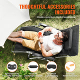 Darrahopens Home & Garden > Home Office Accessories > Filing & Organisation VEVOR Zero Gravity Chair, 33 inch Zero Gravity Recliner Lounge Chair for Indoor and Outdoor, Adjustable Anti Gravity Chair with Cushion, Headrest, Footrest, and Cupholder, 500 lbs, Black