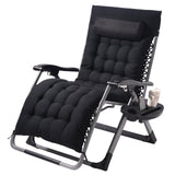 Darrahopens Home & Garden > Home Office Accessories > Filing & Organisation VEVOR Zero Gravity Chair, 33 inch Zero Gravity Recliner Lounge Chair for Indoor and Outdoor, Adjustable Anti Gravity Chair with Cushion, Headrest, Footrest, and Cupholder, 500 lbs, Black