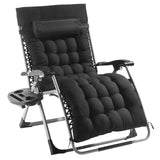 Darrahopens Home & Garden > Home Office Accessories > Filing & Organisation VEVOR Zero Gravity Chair, 33 inch Zero Gravity Recliner Lounge Chair for Indoor and Outdoor, Adjustable Anti Gravity Chair with Cushion, Headrest, Footrest, and Cupholder, 500 lbs, Black