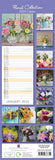 Darrahopens Home & Garden > Home Office Accessories Floral Collection 2024 Slimline Slim Wall Calendar Hanging Planner New Year Gift