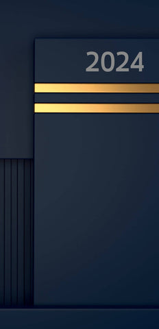 Darrahopens Home & Garden > Home Office Accessories Gold Bars - 2024 Flexi Pocket Diary Premium Planner Christmas Xmas New Year Gift