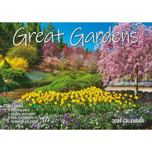 Darrahopens Home & Garden > Home Office Accessories Great Gardens - 2024 Rectangle Wall Calendar 16 Months Beautiful Garden Photos