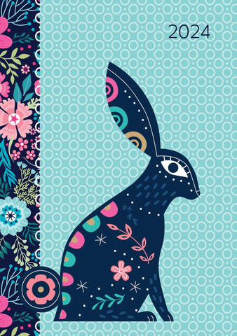 Darrahopens Home & Garden > Home Office Accessories Hippity Hop - 2024 A5 Padded Cover Diary Premium Planner Book Xmas New Year Gift