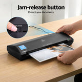 Darrahopens Home & Garden > Home Office Accessories > Laminators Devanti A3 Laminator Machine, Hot & Cold Thermal Fast Lamination Anti-Jam Laminator for Office School Home Document Photo Card Handmade A3 A4 A5 A6, Black