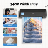 Darrahopens Home & Garden > Home Office Accessories > Laminators Devanti A3 Laminator Machine, Hot & Cold Thermal Fast Lamination Anti-Jam Laminator for Office School Home Document Photo Card Handmade A3 A4 A5 A6, Black