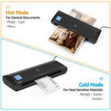 Darrahopens Home & Garden > Home Office Accessories > Laminators Devanti A3 Laminator Machine, Hot & Cold Thermal Fast Lamination Anti-Jam Laminator for Office School Home Document Photo Card Handmade A3 A4 A5 A6, Black