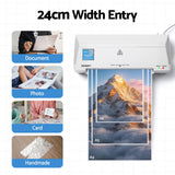 Darrahopens Home & Garden > Home Office Accessories > Laminators Devanti A4 Laminator Machine, Hot & Cold Thermal Fast Lamination Anti-Jam Laminator for Office School Home Document Photo Card Handmade A4 A5 A6, White