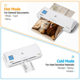 Darrahopens Home & Garden > Home Office Accessories > Laminators Devanti A4 Laminator Machine, Hot & Cold Thermal Fast Lamination Anti-Jam Laminator for Office School Home Document Photo Card Handmade A4 A5 A6, White