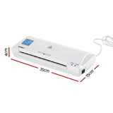 Darrahopens Home & Garden > Home Office Accessories > Laminators Devanti A4 Laminator Machine, Hot & Cold Thermal Fast Lamination Anti-Jam Laminator for Office School Home Document Photo Card Handmade A4 A5 A6, White