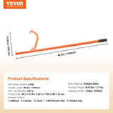Darrahopens Home & Garden > Home Office Accessories > Laminators VEVOR Cant Hook Tool, 46.5 in, Heavy Duty Steel Log Roller, Log Lifter Timber Jack 32" Dia Logs, Forestry Logging Tools, Dual Function Log Handler for Rolling and Clamping Logs