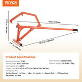 Darrahopens Home & Garden > Home Office Accessories > Laminators VEVOR Timberjack, 46.5 in, Heavy Duty Steel Log Roller, Log Lifter with Adjustable Cant Hook, Logging Tools Log Jack for Logs Ups to 25" Dia, Timber Jack for Rolling Cutting and Lifting Logs