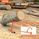 Darrahopens Home & Garden > Home Office Accessories > Laminators VEVOR Timberjack, 48 in, Heavy Duty Log Lifter with Metal Handle, Log Roller with Adjustable Cant Hook, Logging Tools Log Jack for Logs Ups to 15" Dia, Timber Jack for Rolling Cutting Lifting Logs