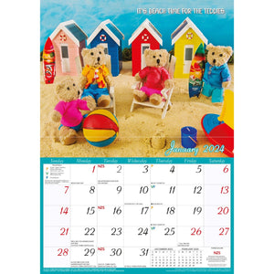Darrahopens Home & Garden > Home Office Accessories Life of Teddy - 2024 Rectangle Wall Calendar 13 Months Planner Adventures Gift