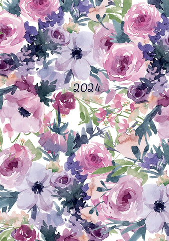 Darrahopens Home & Garden > Home Office Accessories Lilac Blush - 2024 A5 Padded Cover Diary Premium Planner Book Xmas New Year Gift