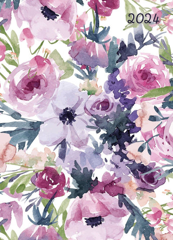 Darrahopens Home & Garden > Home Office Accessories Lilac Blush - 2024 Premium A6 Flexi Pocket Diary Planner Christmas New Year Gift
