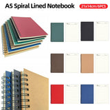 Darrahopens Home & Garden > Home Office Accessories > Paper Products 6pcs A5 Spiral Notebook Homework Exercise Book Durable Notepad for School Office