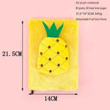 Darrahopens Home & Garden > Home Office Accessories > Paper Products A5 Plush Fruit Notebook  with detachable watermelon-shaped coin purse — features a soft plush cover and 80 lined pages; a cute design perfect for school use or journaling In Australia - Darrahopens
