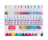 Darrahopens Home & Garden > Home Office Accessories > Pens & Pencils 12 Colour Oil Based Paint Marker Pens Set 3.0mm Medium Tip Waterproof Permanent Ink for Rock Painting Metal Glass Rubber Tyres Wood DIY Art